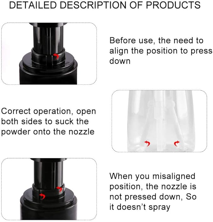 Barber Powder Bottle Spray - for Applying Talc and Powder - Empty Powder Travel Cosmetics Blower, Refillable Hair Fiber Applicator for Hair Salon, Home, Beauty-BrightBean Baby