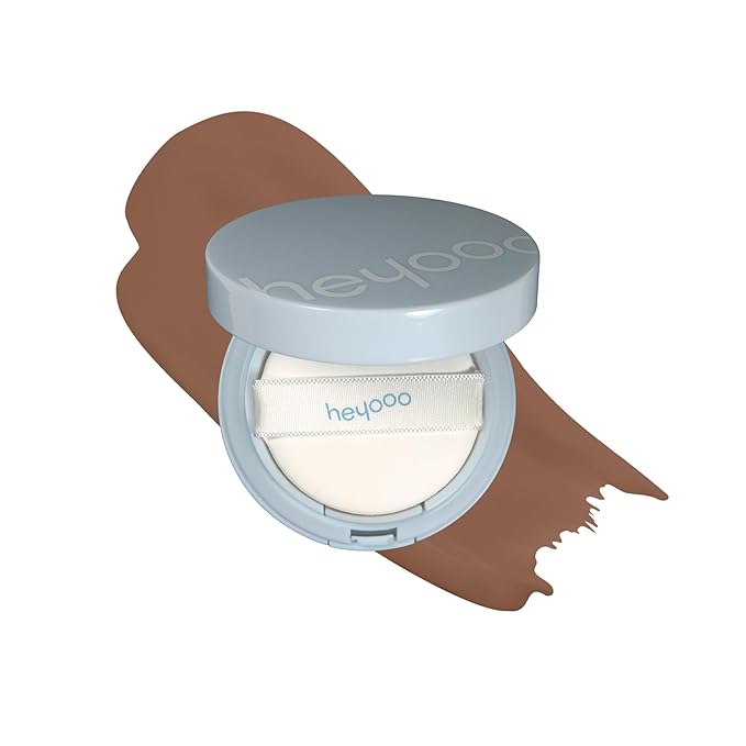 Natural Glow Foundation - Light to Medium Coverage Cushion Foundation Makeup with Hyaluronic Acid & Tea Tree Extract - Vegan & Cruelty-Free Cream Foundation - K Beauty - 15g/0.52oz - Mahogany-BrightBean Baby
