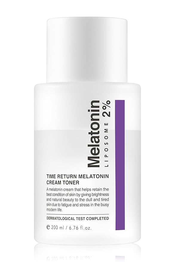 Time Return Melatonin Cream Toner | Highly Moisturizing Facial Toner for Sensitive Skin | Clarifying & Calming Toner for Face | Hydrating Toner for Face | Toner Cream Skin Toner (6.76 fl oz)-BrightBean Baby