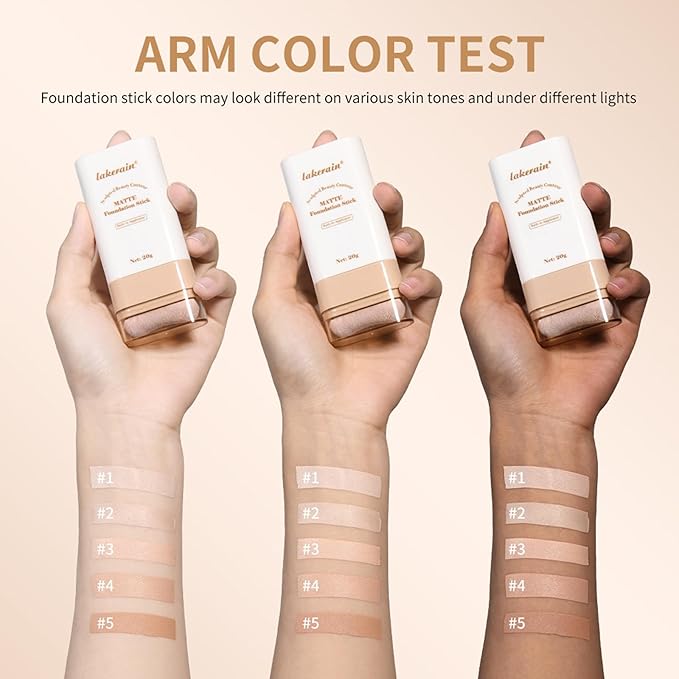 Beauty Balm Serum Boosted Skin Tint, Dual-Ended Eraser Foundation Stick with Brush, Full Coverage Cream Korean Makeup, Long-Lasting Stick for Smooth, Flawless Finish (#2 Nature)-BrightBean Baby