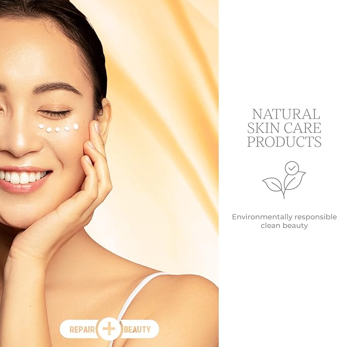 Vitamin C, Collagen and Peptides Eye Cream - Reduces Dark Circles, Puffiness & Eye Bags, Brightening Under Eye Cream - Cruelty Free Korean Skin Care For All Skin Types - 1.0 Fl. oz/ 30ml-BrightBean Baby