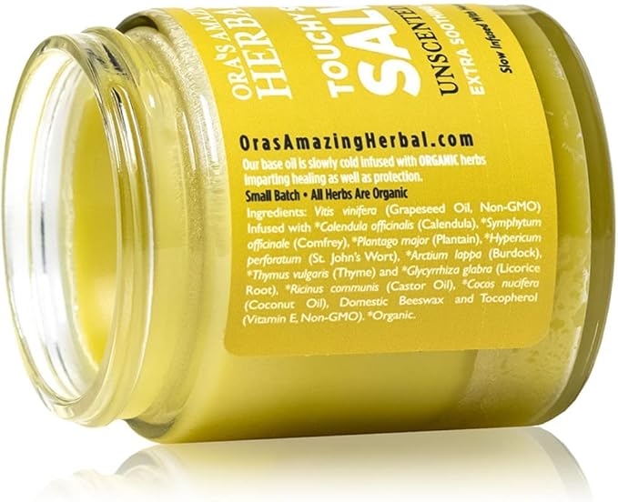 Ora's Amazing Herbal, Eczema Treatment, Touchy Skin Salve, Ultra Healing Body Butter, Organic Calendula for Skin, Herbal Salves, Unscented Skin Care-BrightBean Baby