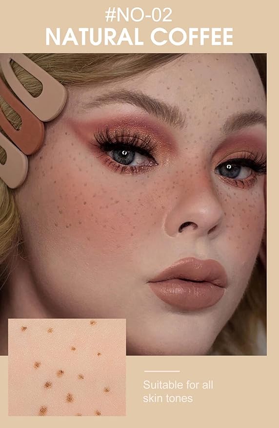 Freckle Pen 4 Colors Natural Freckle Pen Fake Freckle Pen Waterproof Long Lasting Soft Spots Natural Relaxing Sun Makeup (Natural Coffee)-BrightBean Baby