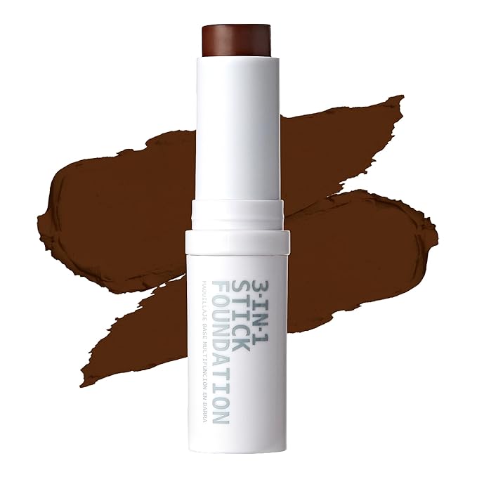 Ruby Kisses Natural Full Coverage 3-In-1 Stick Foundation. Easy to Apply, Hydrating, Lightweight, Long Lasting, Concealer and Contour Stick for Face Makeup (Cognac)-BrightBean Baby