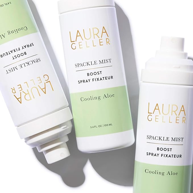 LAURA GELLER NEW YORK Spackle Mist Boost with Cooling Aloe - Long-Lasting Dewy Skin Makeup Setting Spray-BrightBean Baby