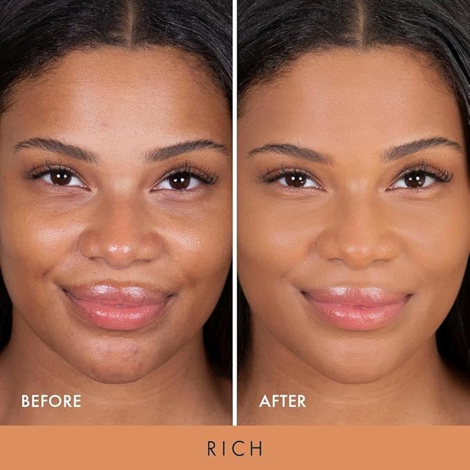 Wander Beauty Wanderlust Powder Foundation - Rich - Blurs and Evens Skin Tone - Perfects and Hydrates With Hyaluronic Acid, Aloe, Honeysuckle, & Vitamin E - Lightweight, Buildable Coverage - 0.31 oz-BrightBean Baby