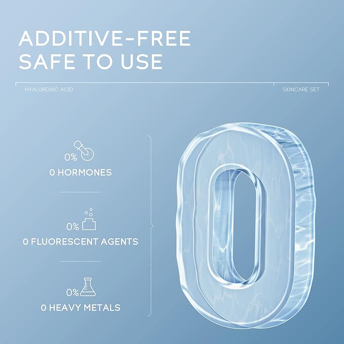 Hydrating Skin Care Set, Hyaluronic Acid Skin Care Kit with Serum for Face, Moisturizer, Travel Size Face Care Set for Women, Anti Aging Plumping Hydrating Firming for Dry Skin-BrightBean Baby