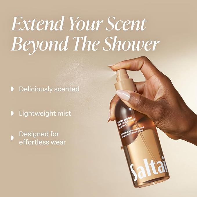 Saltair Body Mist 2 Pack - Fine Fragrance, Lightweight Body Spray Mist with Santal Bloom Scent. Long Lasting Perfume Mist. 2x 8oz Bottles-BrightBean Baby