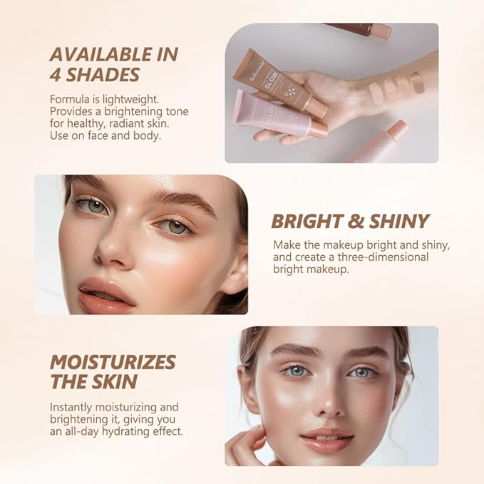 Full Match Glow Foundation, Enhance Foundation Natural Glow, Professional Coverage for a Flawless Look (Medium, Large)-BrightBean Baby