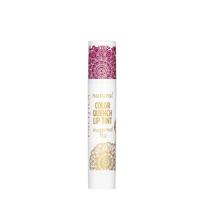 Pacifica Beauty Color Quench Tinted Lip Balm, Sugared Fig, Makeup, Sheer Lip Color, Coconut Oil, Cocoa Butter, Vitamin E, Moisturizing, Hydrating, Lip Tint, Lip Care, Vegan, 0.15 oz (1 Count)-BrightBean Baby