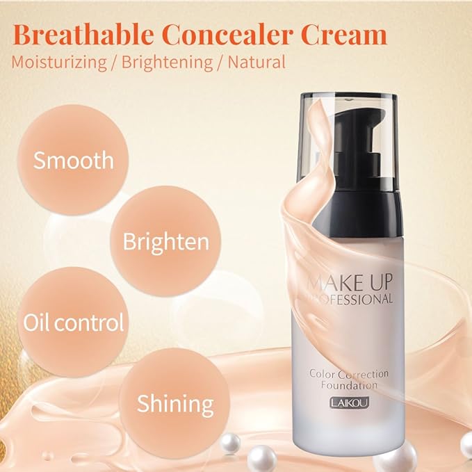 Sonew BB Cream Bare Makeup Concealer Light/Medium Skintones for Face Moisturizer Cover Up Skin Flaw Isolation Dust UV(Beige)-BrightBean Baby