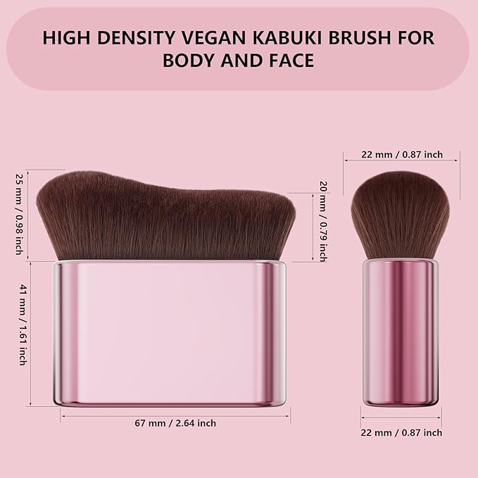 docolor Self Tanner Brush Body Makeup Brush for Flawless Face and Body Makeup, Sunless Tanner Blending Brush Body Brush for Self Tanner, Bronzer, Foundation, Vegan & Cruelty Free-BrightBean Baby