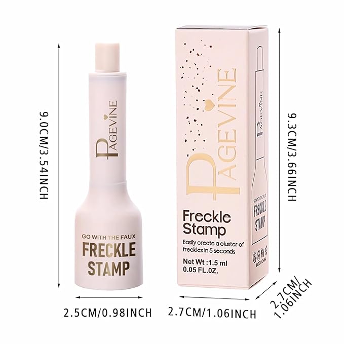 Freckle Stamp Pen, Waterproof Fake Freckles Makeup Tool, Upgrade Liquid Faux Freckles Pen, Quick-Dry, Long-Lasting, Lifelike, Natural Sunkissed Makeup, with Multi-Prong Precision Stamp Head (Light)-BrightBean Baby