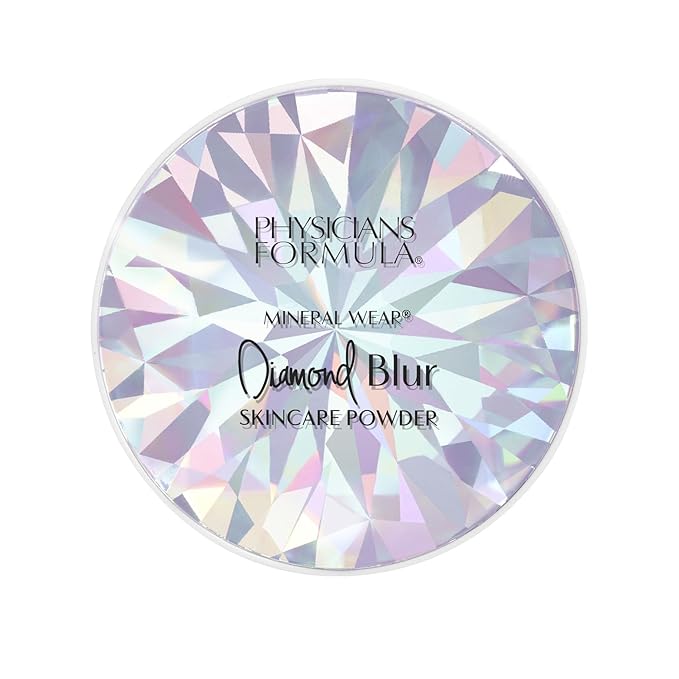 Physicians Formula Mineral Wear®Diamond Blur Skincare Cushion Powder, Blurring & Pore Diffusing Long Lasting Matte Finish Face Powder, Talc-Free- Translucent-BrightBean Baby