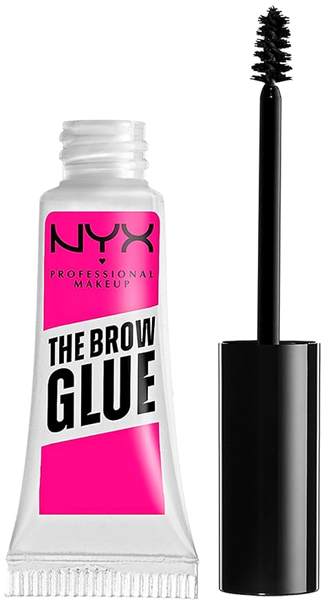 NYX PROFESSIONAL MAKEUP Plump Right Back Plumping Serum & Primer, With Hyaluronic Acid & The Brow Glue, Extreme Hold Eyebrow Gel - Clear-BrightBean Baby