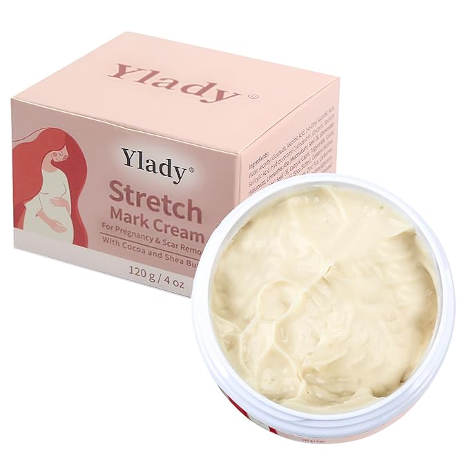 Stretch Mark Cream 120g/4 oz Stretch Marks Lotion Pregnancy Creams, Belly Butter Pregnant Women Stretch Mark Removal Treatment, Maternity Skin Care Moisturizer Scar Wrinkle Prevention-BrightBean Baby