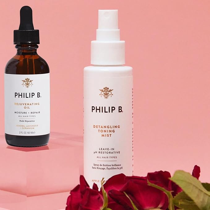 PHILIP B Detangling Toning Mist pH Restorative 4.23 oz. (125 ml) | Un-Tease Tangles, Leaves Hair Glossy, Smooth and Frizz-Free-BrightBean Baby