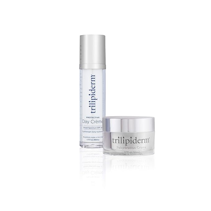 Trilipiderm Sightseer Bundle – Protective Day Cream Broad Spectrum SPF 30 and Rehydration Night Crème Set – Day and Night Protection, Hydration and Renewal Travel Size-BrightBean Baby