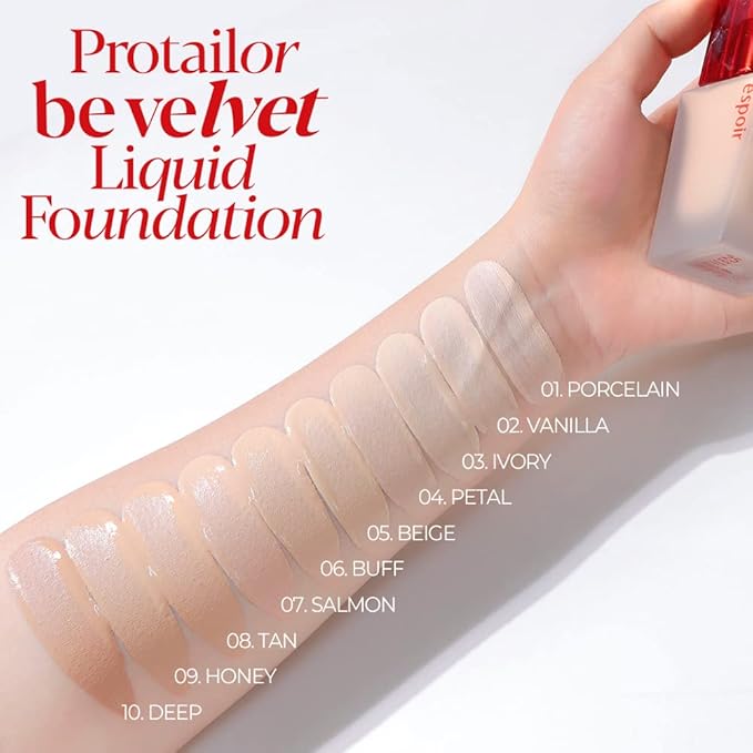 Espoir Pro Tailor Foundation Be Velvet SPF22 PA++ #5 Beige 1.01 fl oz | Powerful Lastingness Cover | Thin Coverage Improving Skin Texture | Velvety Formula without any Dry Feeling | Korean Makeup-BrightBean Baby