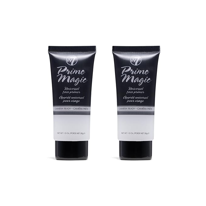 W7 Prime Magic Face Primer - Clear Makeup Base Priming Formula For Flawless Skin - Vegan Makeup - 2 Pack-BrightBean Baby