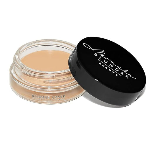 Monika Blunder Beauty - Blunder Cover Foundation, Concealer - Shade: 3 - Drei - Light/Medium, Warm Neutral Undertones - Clean Beauty, All-In-One, Cruelty-Free, Vegan - (3 Drei) - 0.62 oz-BrightBean Baby