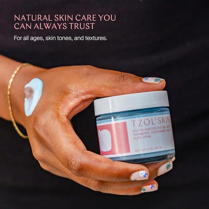 TZOL’SKIN - Youth Igniter Eye Gel - For Tired Eyes - Reduces Look of Puffiness, Fatigue & Dark Circles - Hydrating & Smoothing - Caffeinated - No Paraben, Silicones & Sulfates - Vegan - Cruelty Free-BrightBean Baby