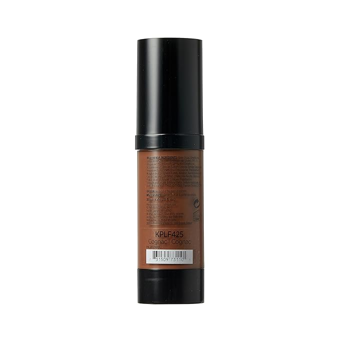 Kiss New York Professional Liquid Foundation - Lightweight and Hydrating Formula, Natural Finish, Control Shine, Cover Pores, Medium to Full Coverage, Green Tea Extract (Cognac)-BrightBean Baby