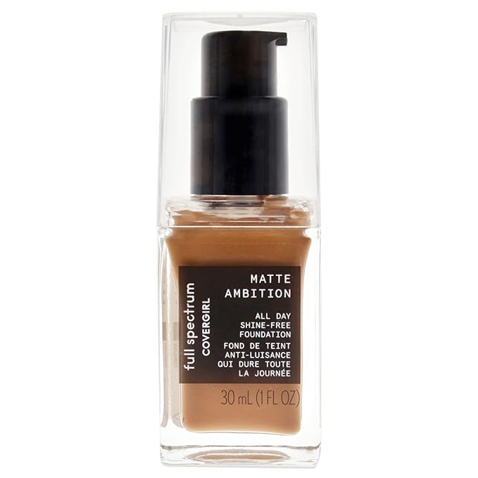 COVERGIRL Matte Ambition, All Day Foundation, Deep Cool 2, 1.01 Ounce-BrightBean Baby