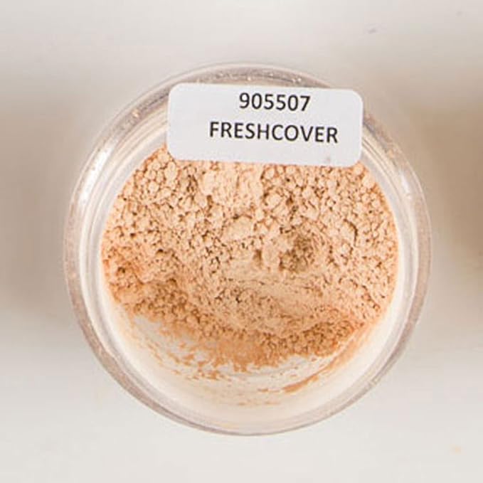 Mineral Powder Foundation, with puff, Freshcover, 6 Gram-BrightBean Baby