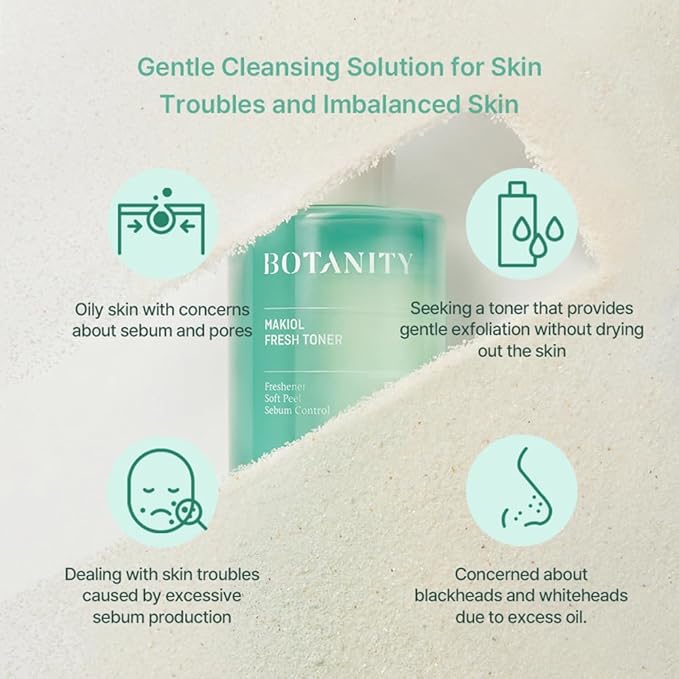 Makiol Toner | PHA | Cica Toner | Hydrating & Refreshing for Oily Skin | Sebum Control | Pore Refining | Acne Prone Sensitive Skin, Oily Skin | Cruelty-Free | 10fl oz-BrightBean Baby