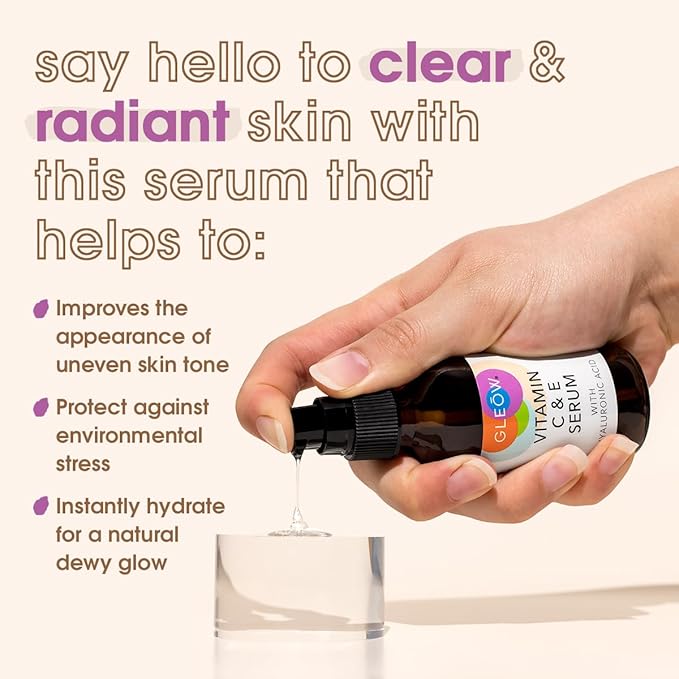 Vitamin C Face Serum, Hydrating Vitamin C Serum for Face with Hyaluronic Acid, Suitable For All Skin Types, Targets the Appearance of Dull Spots 2oz-BrightBean Baby