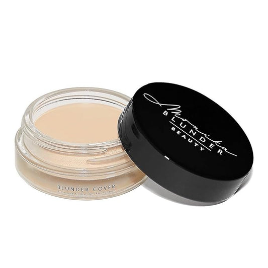 Monika Blunder Beauty - Blunder Cover Foundation, Concealer - Shade: 1 - Eins - Very Fair, Neutral Undertones, Clean Beauty, All-In-One, Cruelty-Free, Vegan - 0.62 oz-BrightBean Baby
