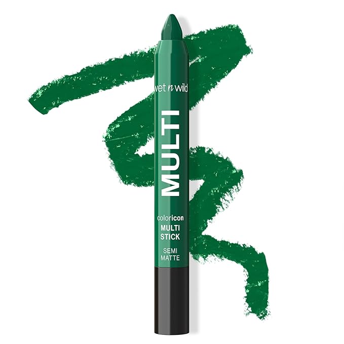 wet n wild Color Icon Cream Eyeliner Eyeshadow Multi-Stick, Moisturizing, Nourishing Velvety Cream-to-Powder Buildable & Blendable Formula, Cruelty-Free & Vegan - Green-BrightBean Baby