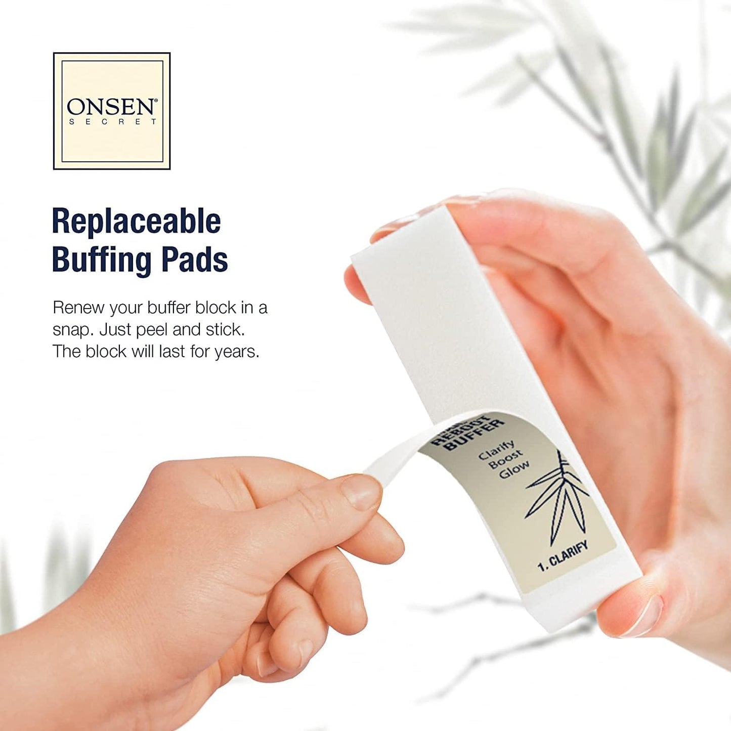 Onsen Secret Complete Nail Reboot Kit w/Nail Reboot Oil 10ml, Nail File 120/180 Grit Double Sided, A 3-Way Nail Buffer Block & Cuticle Serum-15ml w/Cuticle Oil in Action-Super Value Pack-BrightBean Baby