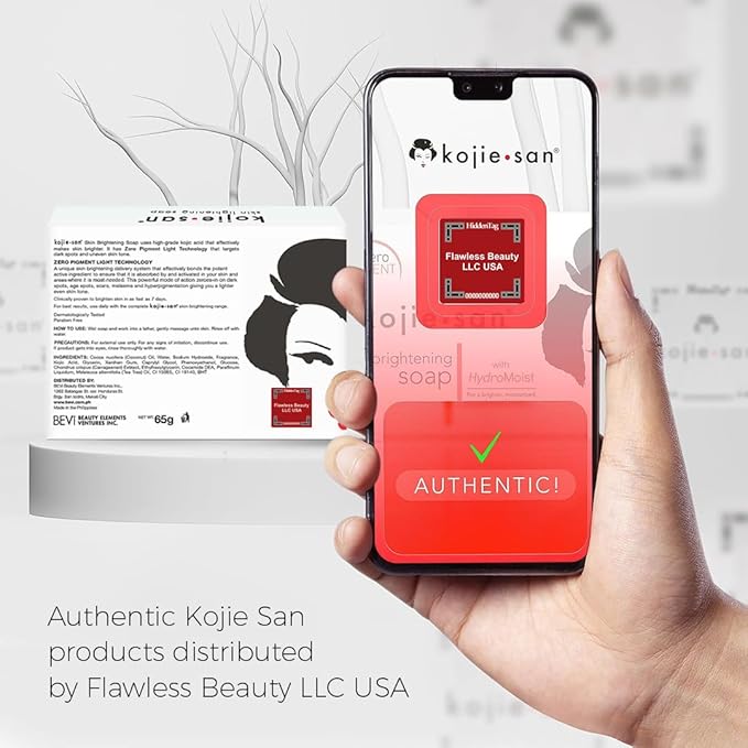 Kojie San Skin Brightening Brush Set - Original Kojic Acid Soap That Helps Reduces Dark Spots & Other Types of Skin Damage – 65g x 6 Bars and Relumins Deep Pore Facial Cleansing Brush-BrightBean Baby