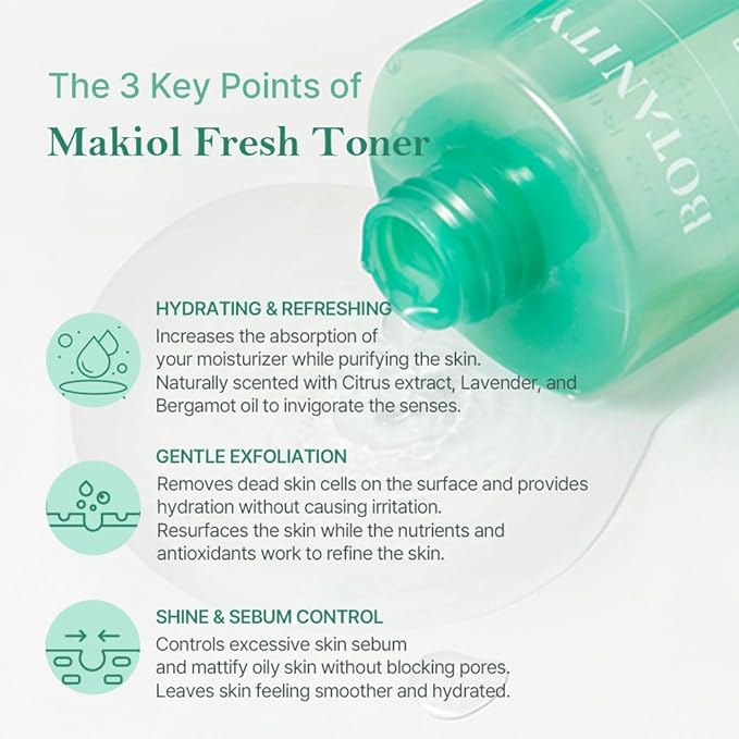 Makiol Toner | PHA | Cica Toner | Hydrating & Refreshing for Oily Skin | Sebum Control | Pore Refining | Acne Prone Sensitive Skin, Oily Skin | Cruelty-Free | 10fl oz-BrightBean Baby