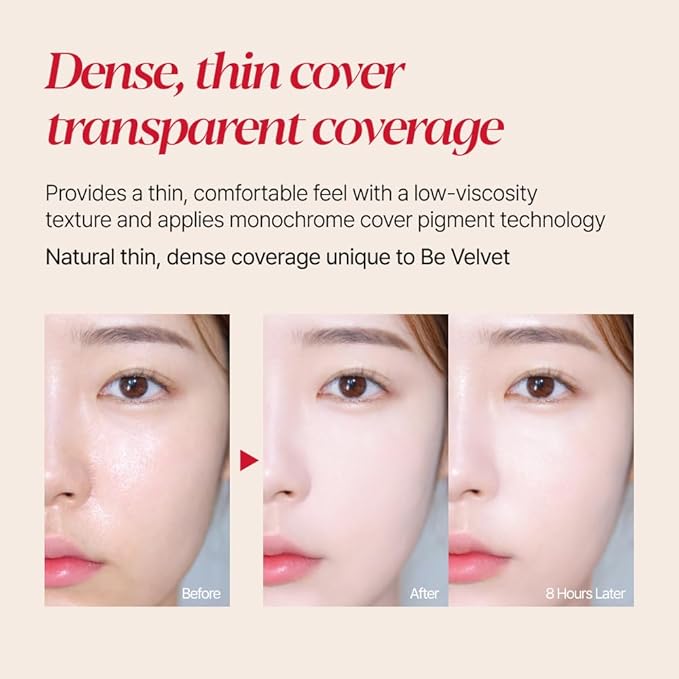 Espoir Be Velvet Fluid Foundation #23 Beige 1.05oz | Luxurious Velvet Finish | Thin, Dense Coverage Matte Foundation | Long-Lasting Hydrated Radiance Liquid Foundation | Korean makeup Foundation-BrightBean Baby