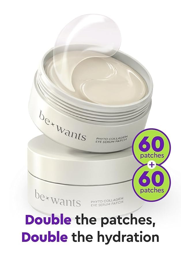 Bewants under eye patches for puffy eyes, Korean under eye mask with vegan collagen and 71.9% bamboo water, patches for dark circles and Cooling, 120 pieces-BrightBean Baby
