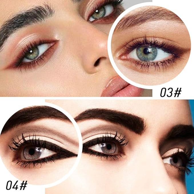 Kaely 4Pcs Black Brown Silver Gray Gel Eyeliner Pencil, Waterline Eyeliner for Older Women 60 Plus, Crayon Eye Liner Waterproof Smudge Proof, Smoky Eyeshadow Palette Halloween Makeup, lapiz de ojos