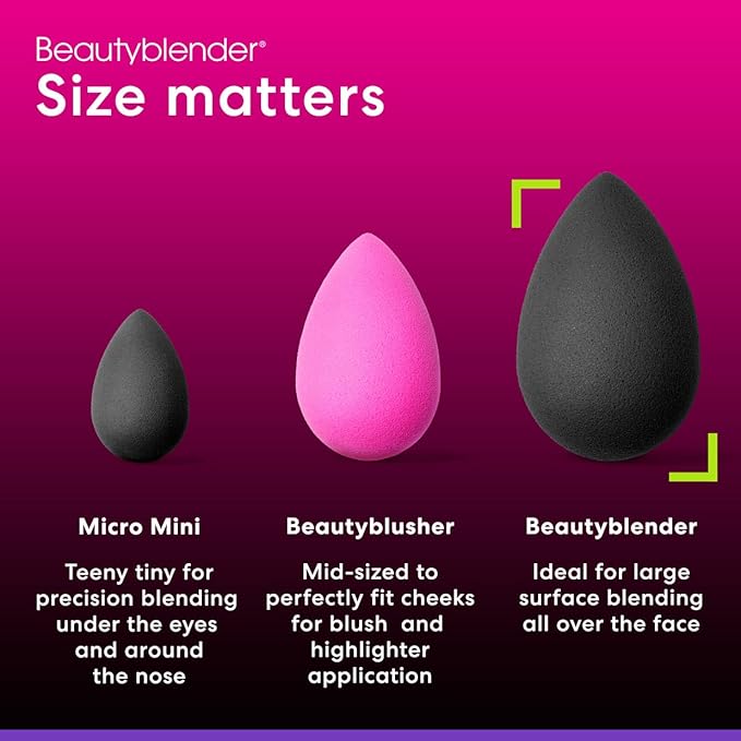 Beautyblender® | Pro Blender Makeup Sponge | Blend Liquid Foundations, Powders and Creams | Streak Free Application | Vegan, Cruelty Free | Made in USA-BrightBean Baby