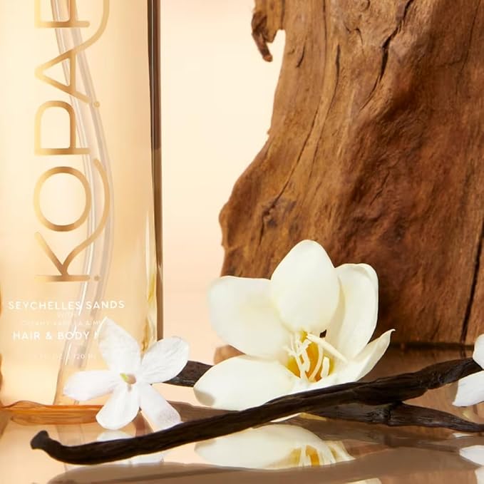 Kopari Hair & Body Mist Seychelles Sands, Long-Lasting Creamy Vanilla & Musk Scent, Seductive Warm Fragrance, Toasted Vanilla, 4 oz-BrightBean Baby