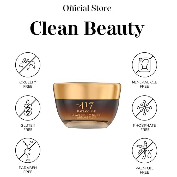'-417 Dead Sea Cosmetics Miracle Rejuvenation Wrinkle Filler With Jojoba Oil & Collagen for Instant Visible Lifting and Smoothing - 100% Vegan-BrightBean Baby