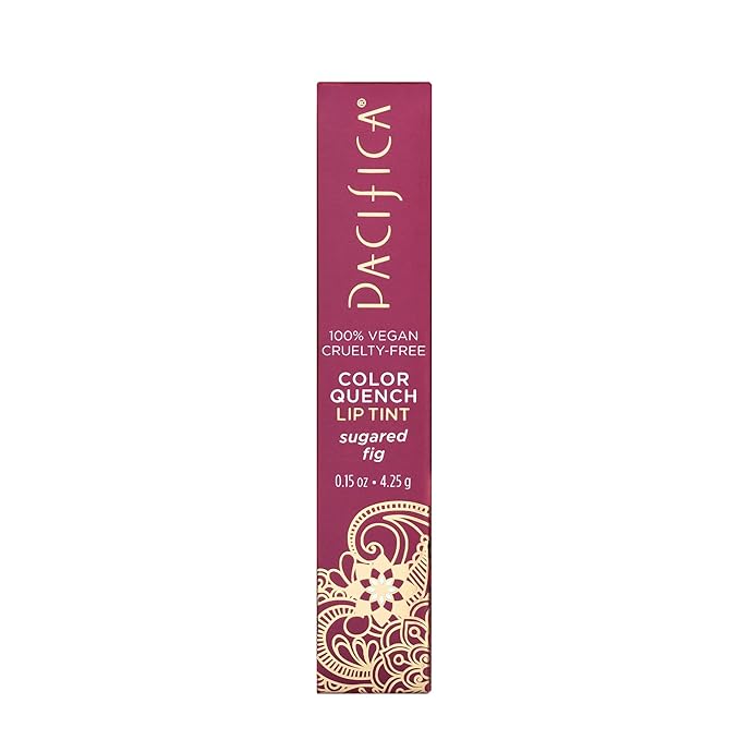 Pacifica Beauty Color Quench Tinted Lip Balm, Sugared Fig, Makeup, Sheer Lip Color, Coconut Oil, Cocoa Butter, Vitamin E, Moisturizing, Hydrating, Lip Tint, Lip Care, Vegan, 0.15 oz (1 Count)-BrightBean Baby