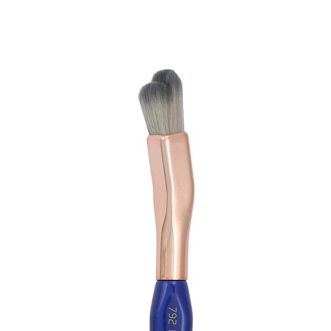 Bdellium Tools Professional Makeup Brush - Golden Triangle 792 Eye Double Dome Blender - With All Vegan and Soft Synthetic Fibers, For Effortless Application and Blending (Blue, 1pc)-BrightBean Baby