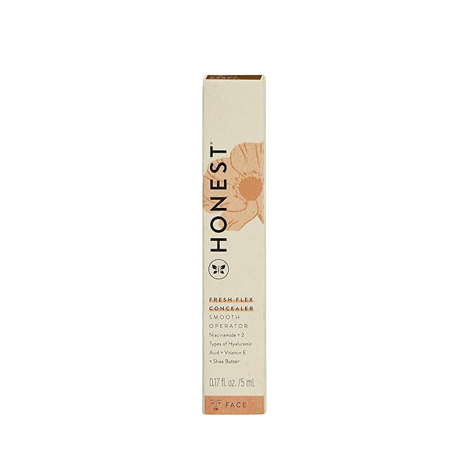 Honest Beauty Fresh Flex Concealer with Niacinamide + Vitamin E + Hyaluronic Acid | Vegan + Cruelty free | Cocoa, 0.17 fl oz-BrightBean Baby
