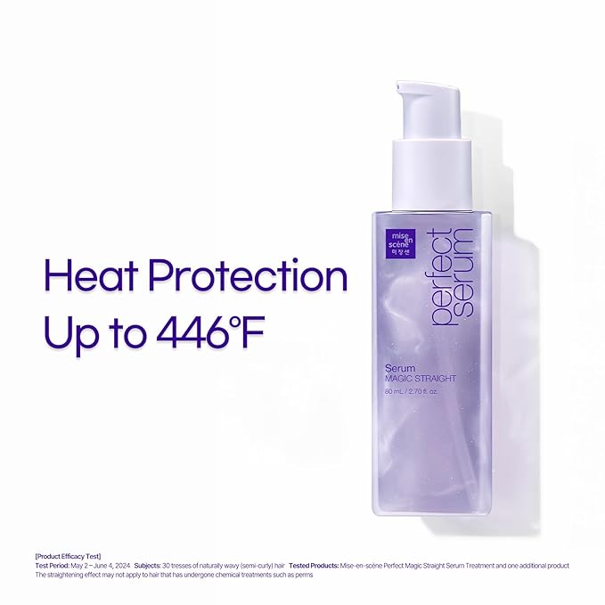 Mise En Scene Magic Straight Perfect Serum - Anti Frizz Hair Straightening Serum with heat protectant for straightener, hair tamer oil, Coconut Oil for Smooth, Silky, and Shiny Hair, 2.71 Fl Oz-BrightBean Baby