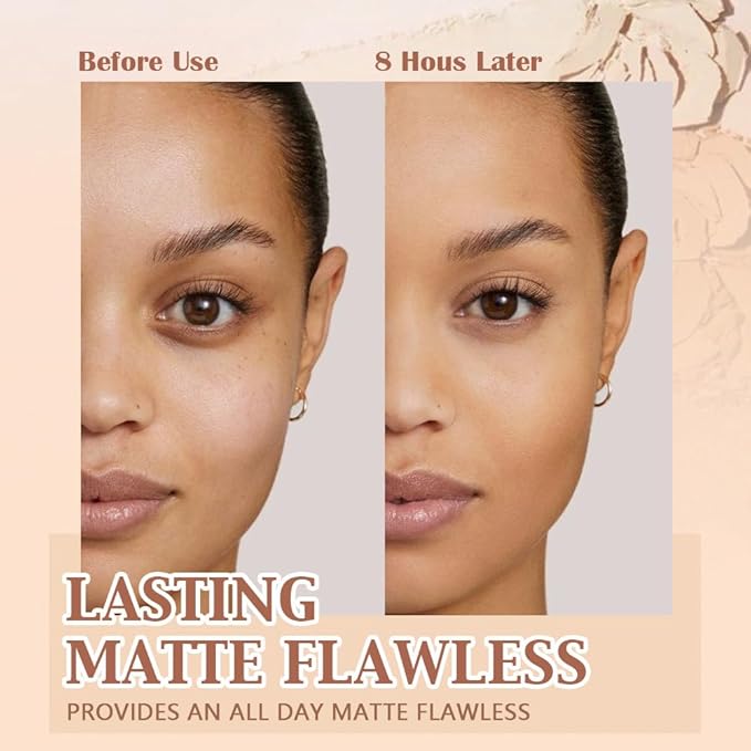 Pressed Matte Face Powder Makeup & Setting Powder for Poreless Wrinkle Blurring Contour Concealer Finishing,Lightweight,High Coverage,Shine Control, N.W 10g (03#)-BrightBean Baby