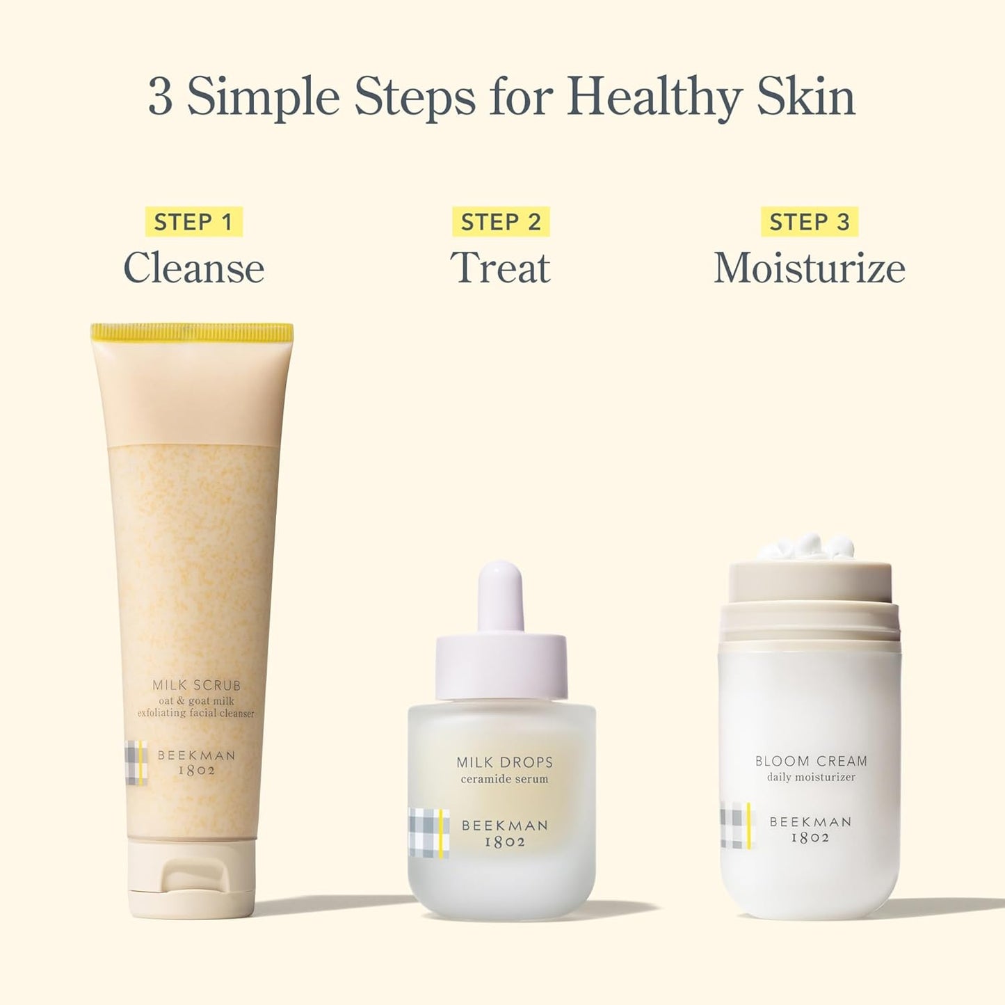 Beekman 1802 Milk Drops Ceramide Facial Serum - Squalane Oil, Hyaluronic Acid & Goat Milk Face Moisturizer - Boosts Skin Radiance & Hydrates Deeply - Fragrance Free, Cruelty Free-BrightBean Baby