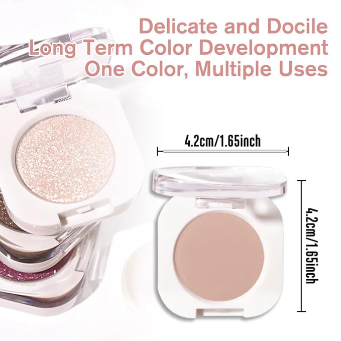 Light Brown Single Matte Eyeshadow Makeup, Neutral Powde Eye Shadow for Women, Rosy Brown Eyeshadow Palette Pigmented Waterproof, sombras para ojos, Lightweight Blendable, Girls Eyeshadows Gift-BrightBean Baby