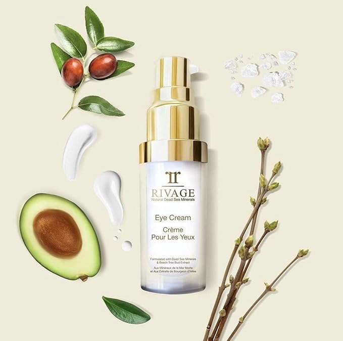 RIVAGE NATURAL DEAD SEA MINERALS Eye Cream 20ML ENHANCED WITH DEAD SEA SALT FORMULATED with DEAD SEA MINERALS and BEECH TREE BUD EXTRACT VEGAN FRIENDLY, NO ANIMAL TESTING, NO HARSH CHEMICALS-BrightBean Baby